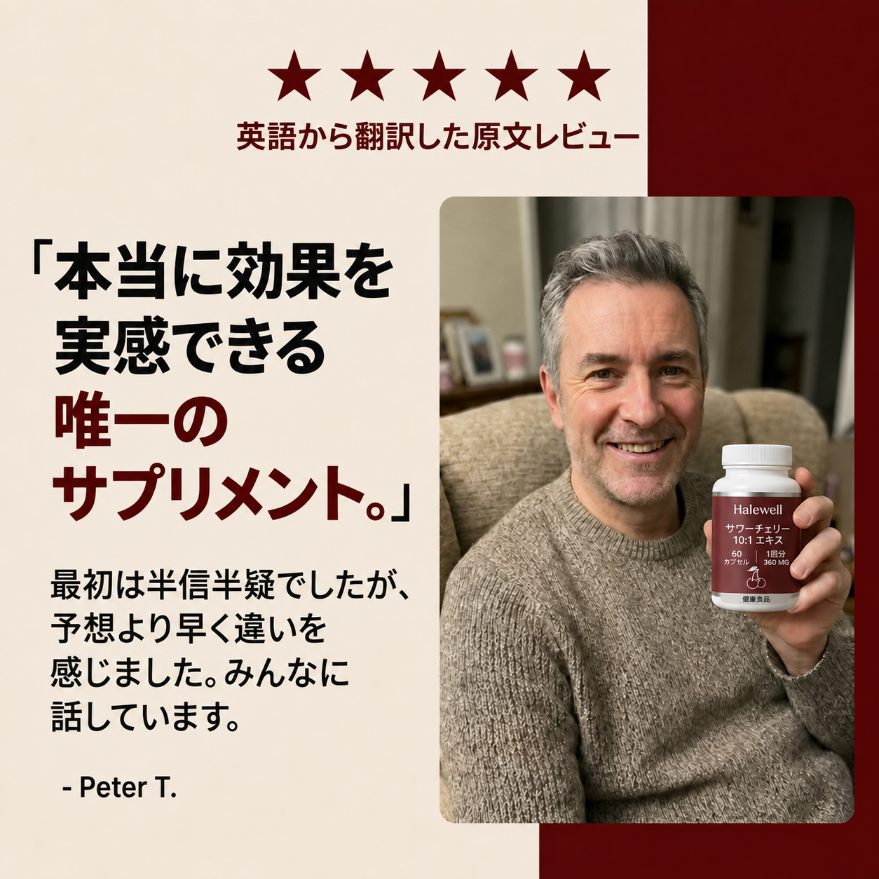 Halewell タルトチェリーに関するPeterのレビュー
